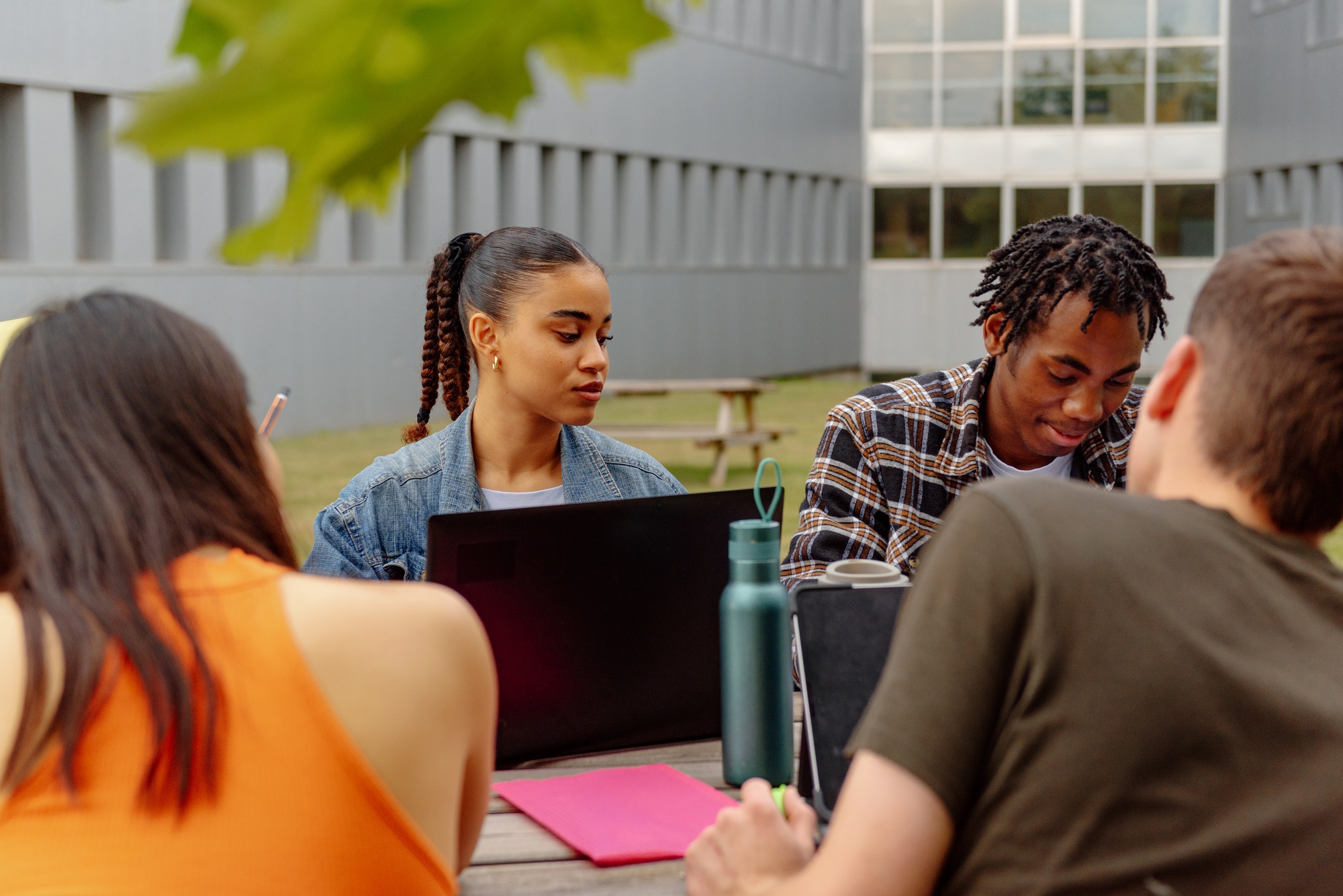 People working together on an academic project